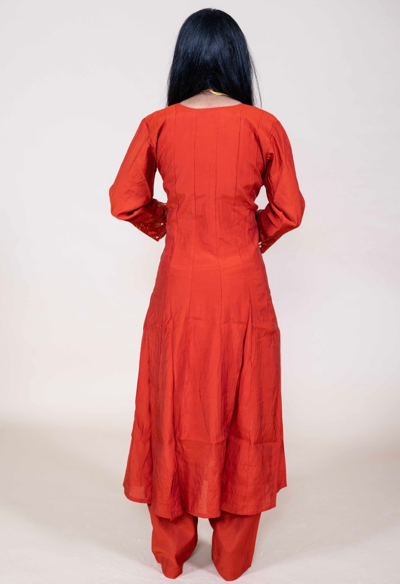 Elegante Rode Salwar Kameez Set met Dupatta – Indiase Feestoutfit