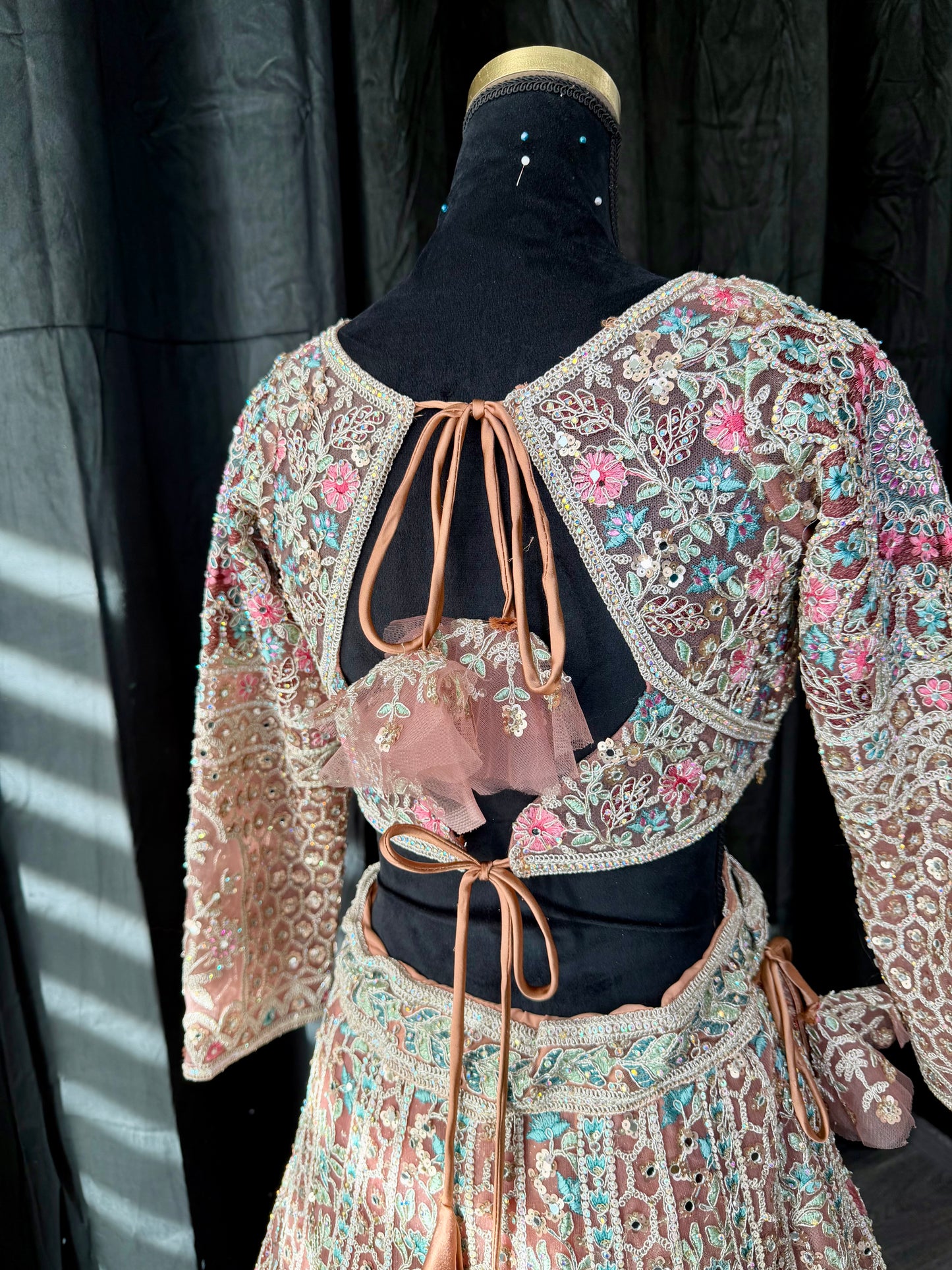 Blush Pink Hand-Embroidered Lehenga – indian dress