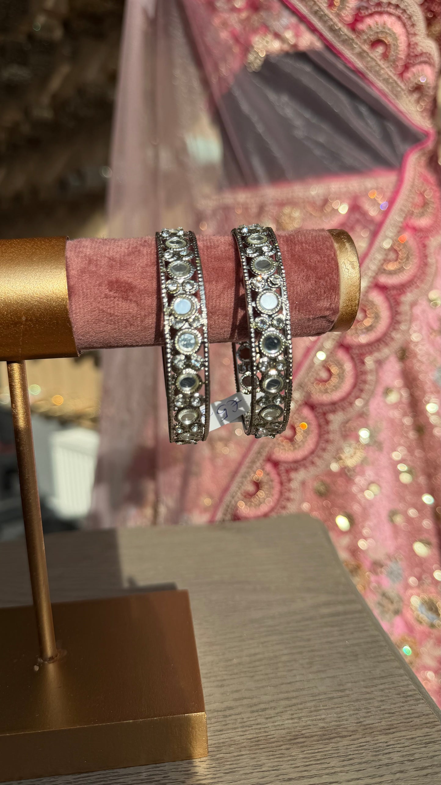 Vintage Mirror Bangle Set – Traditionele Indiase Armbanden (2 Stuks)