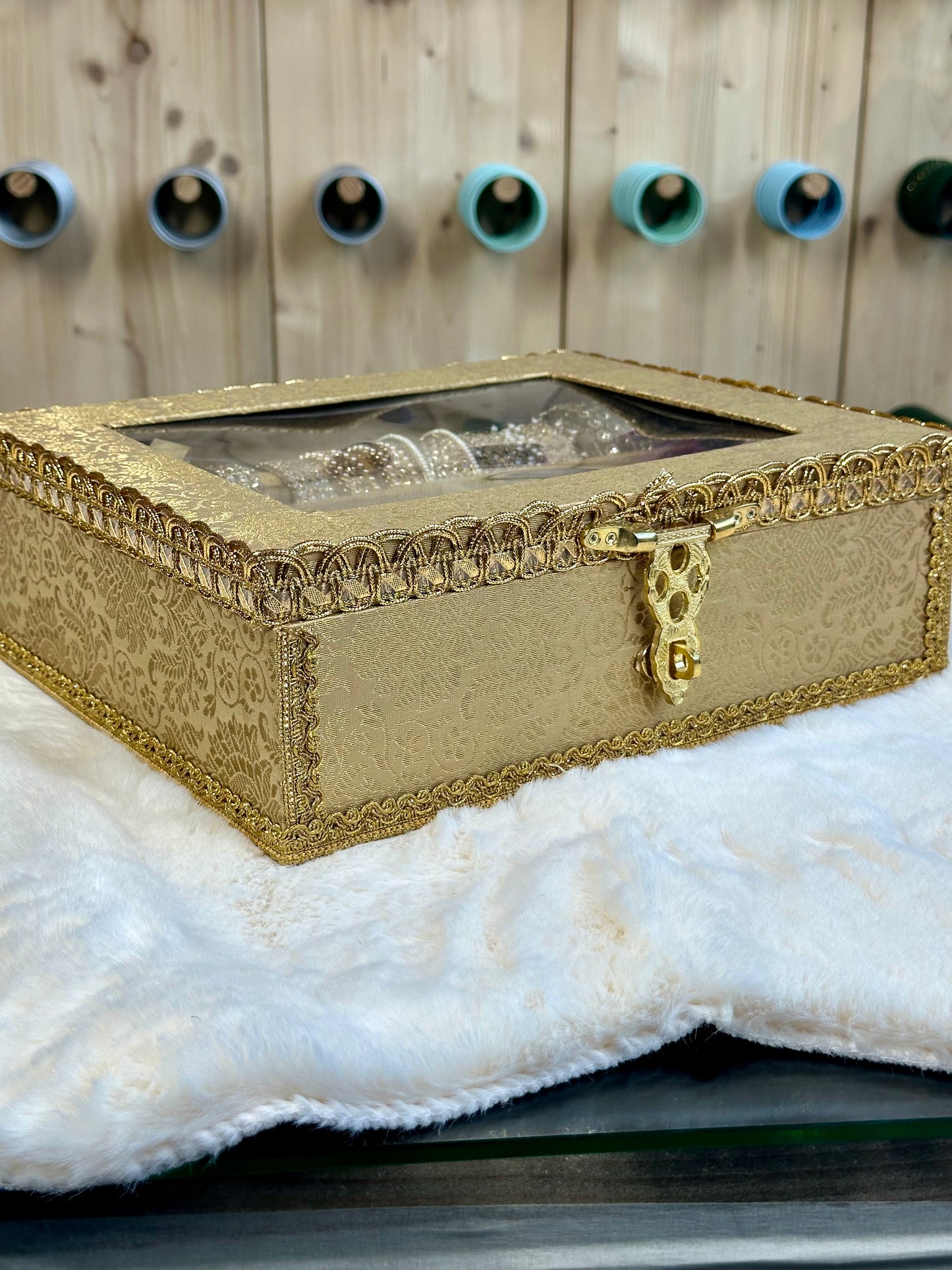 Luxe gouden armbanden opbergdoos - churiya box