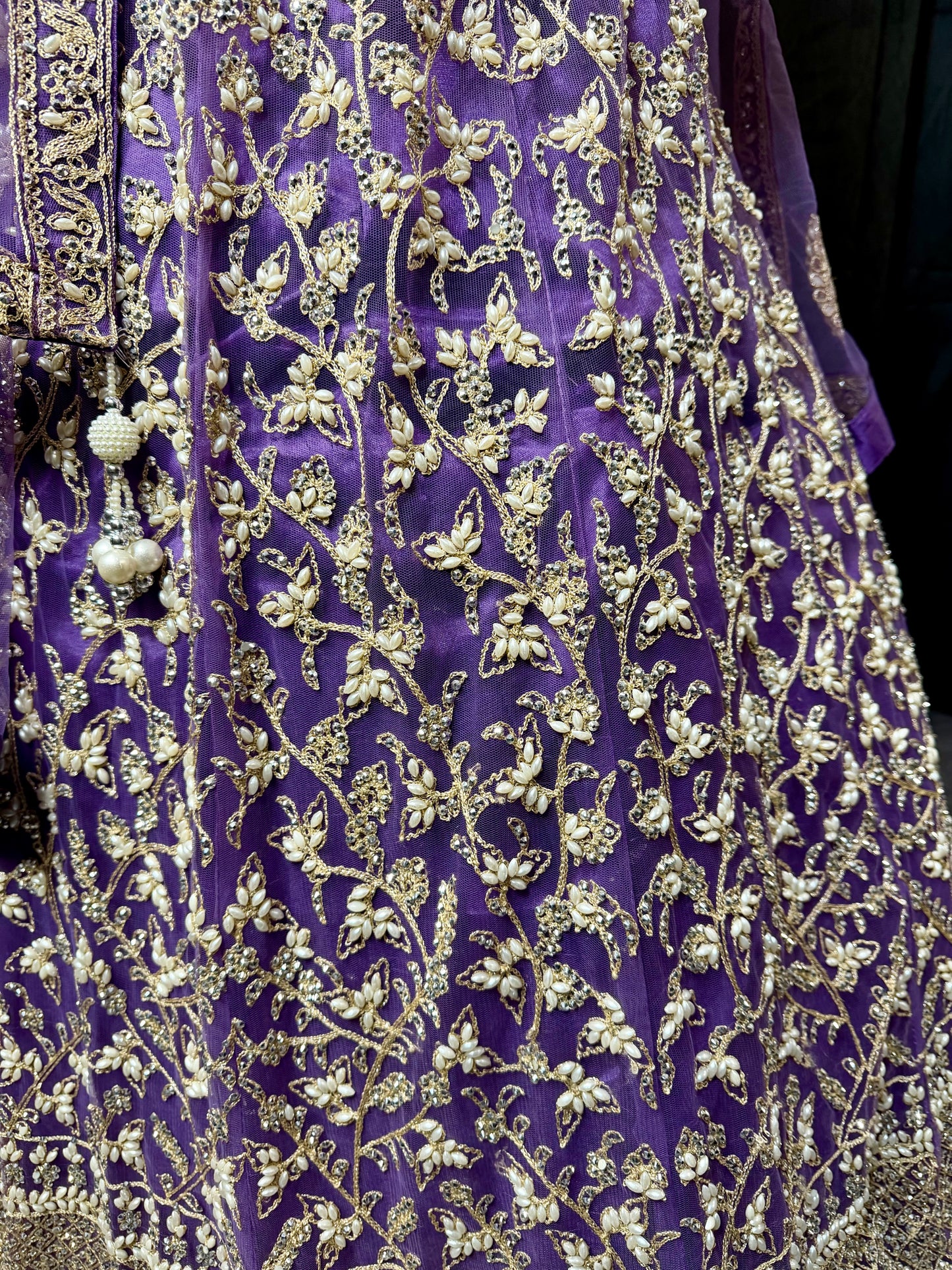 Purple Gold Anarkali – Indiase feestjurk