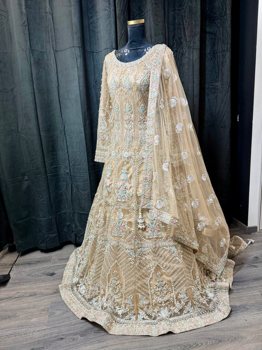 Champagne Gold Anarkali – Indiase feestjurk