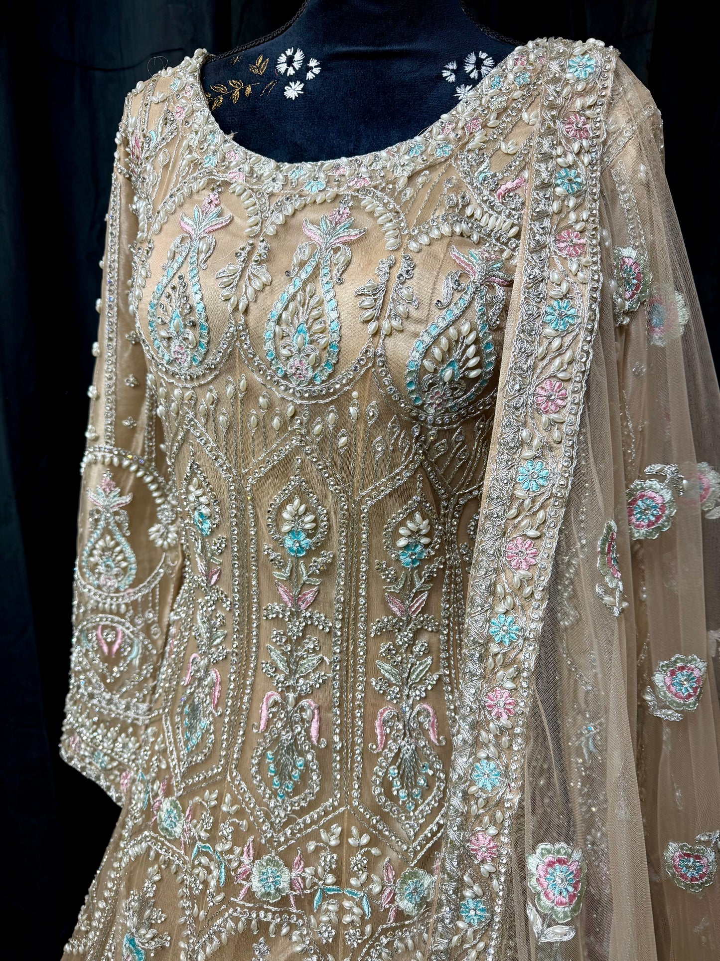 Champagne Gold Anarkali – Indiase feestjurk