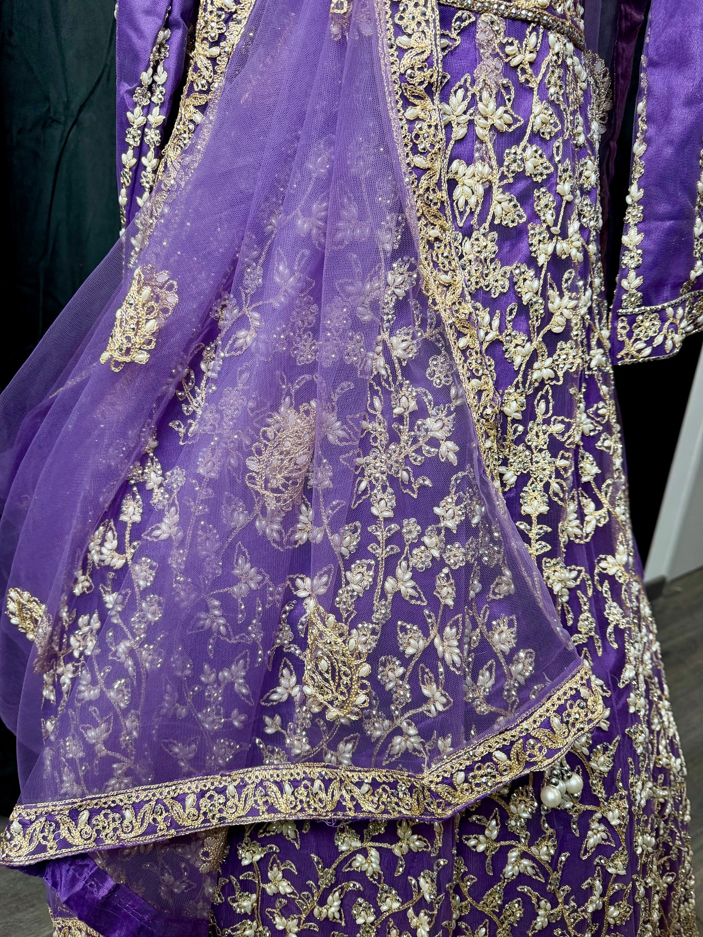 Purple Gold Anarkali – Indiase feestjurk