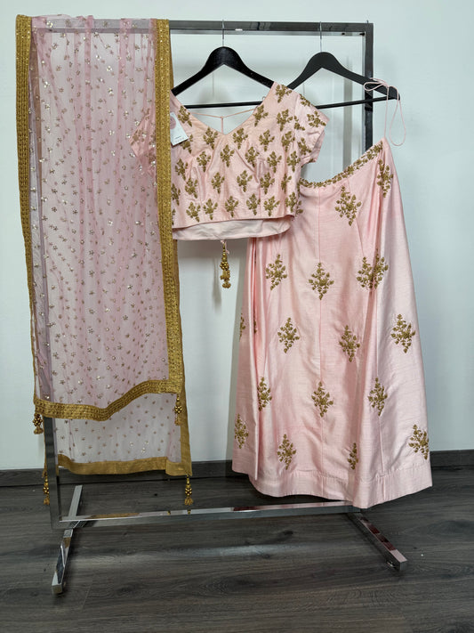 Blush Pink Silk Lehenga