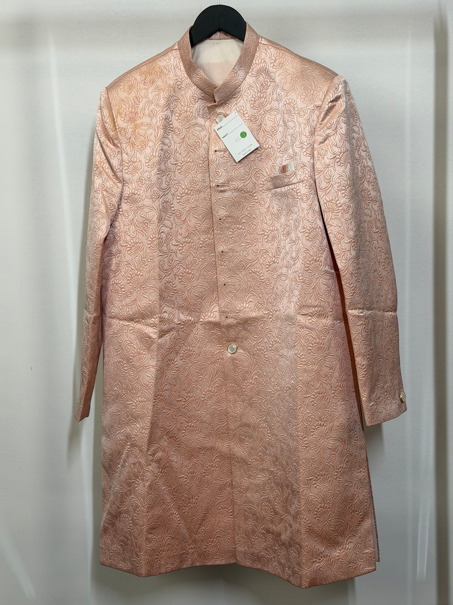 Soft Rose Gold Sherwani – Modern & Elegant