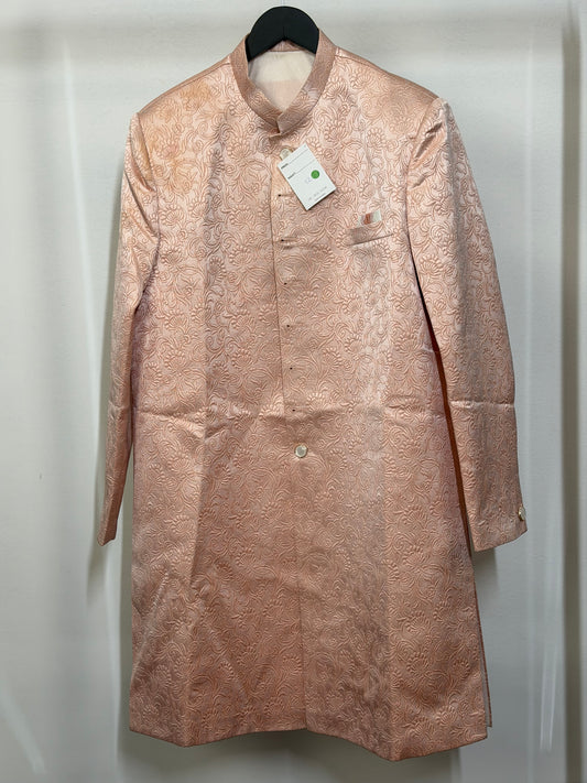 Soft Rose Gold Sherwani – Modern & Elegant