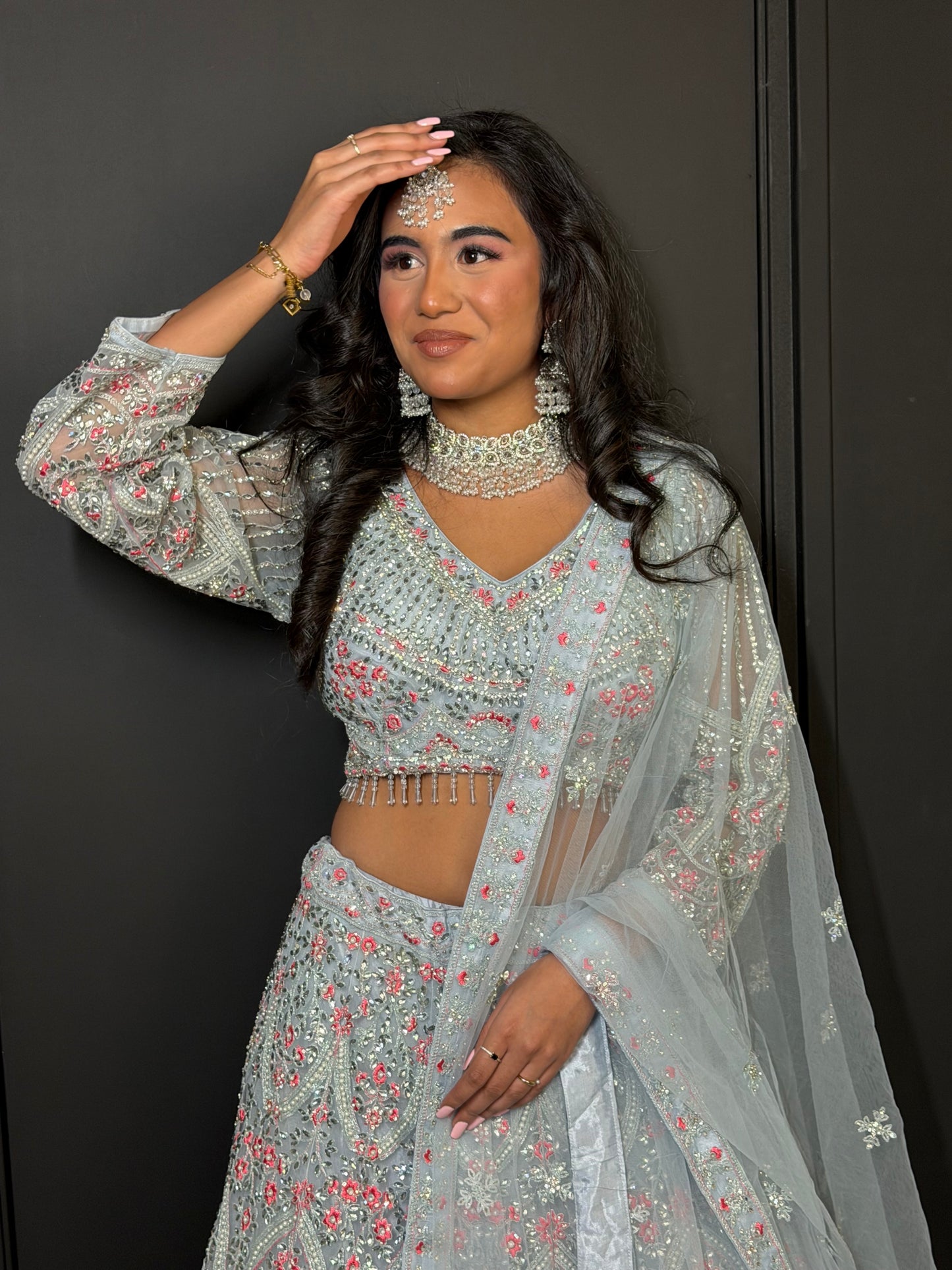 Klassieke Witte Parel Kundan Kettingset