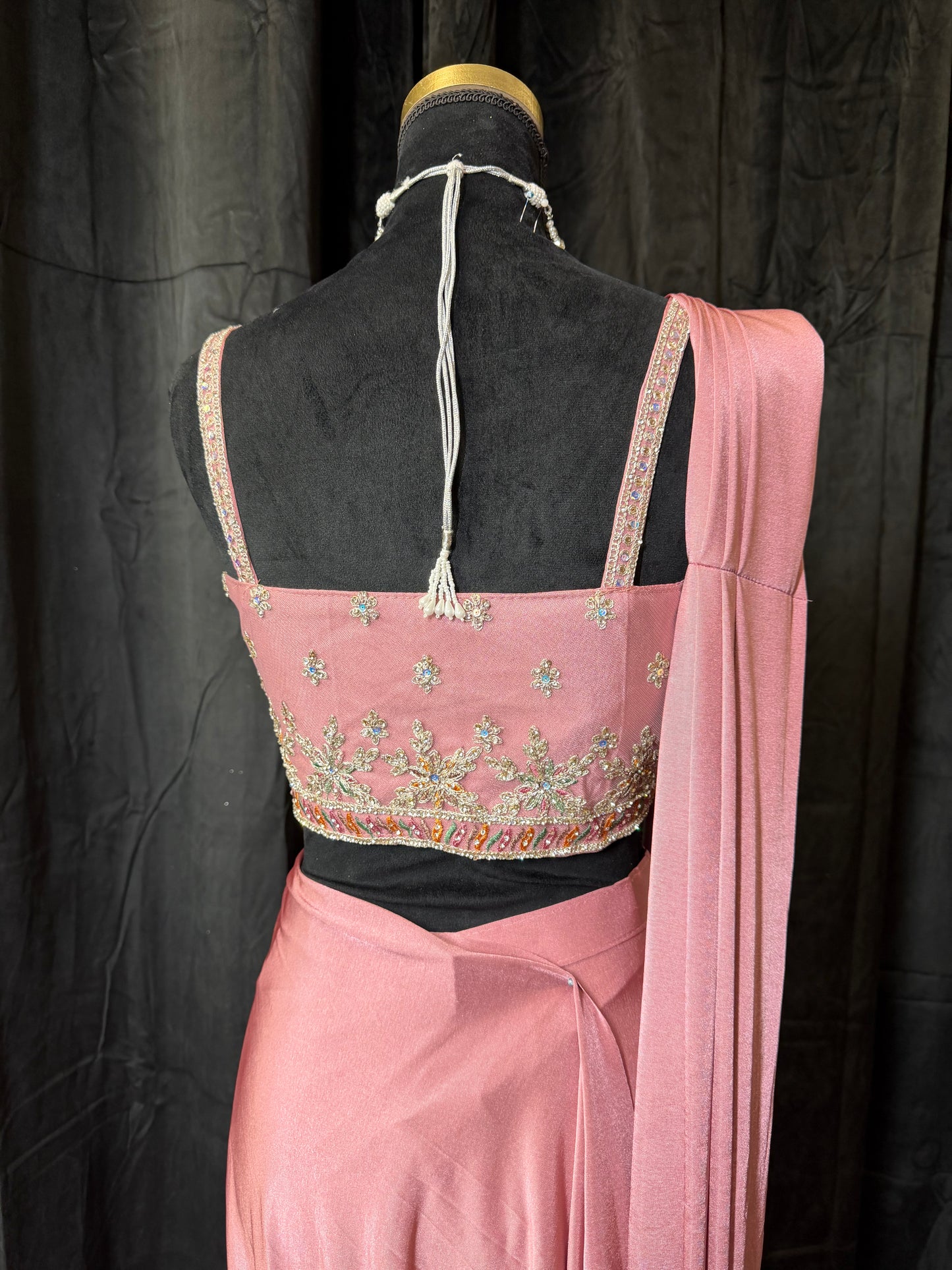 Pre-Stitched Saree Gown – Soft Pastels