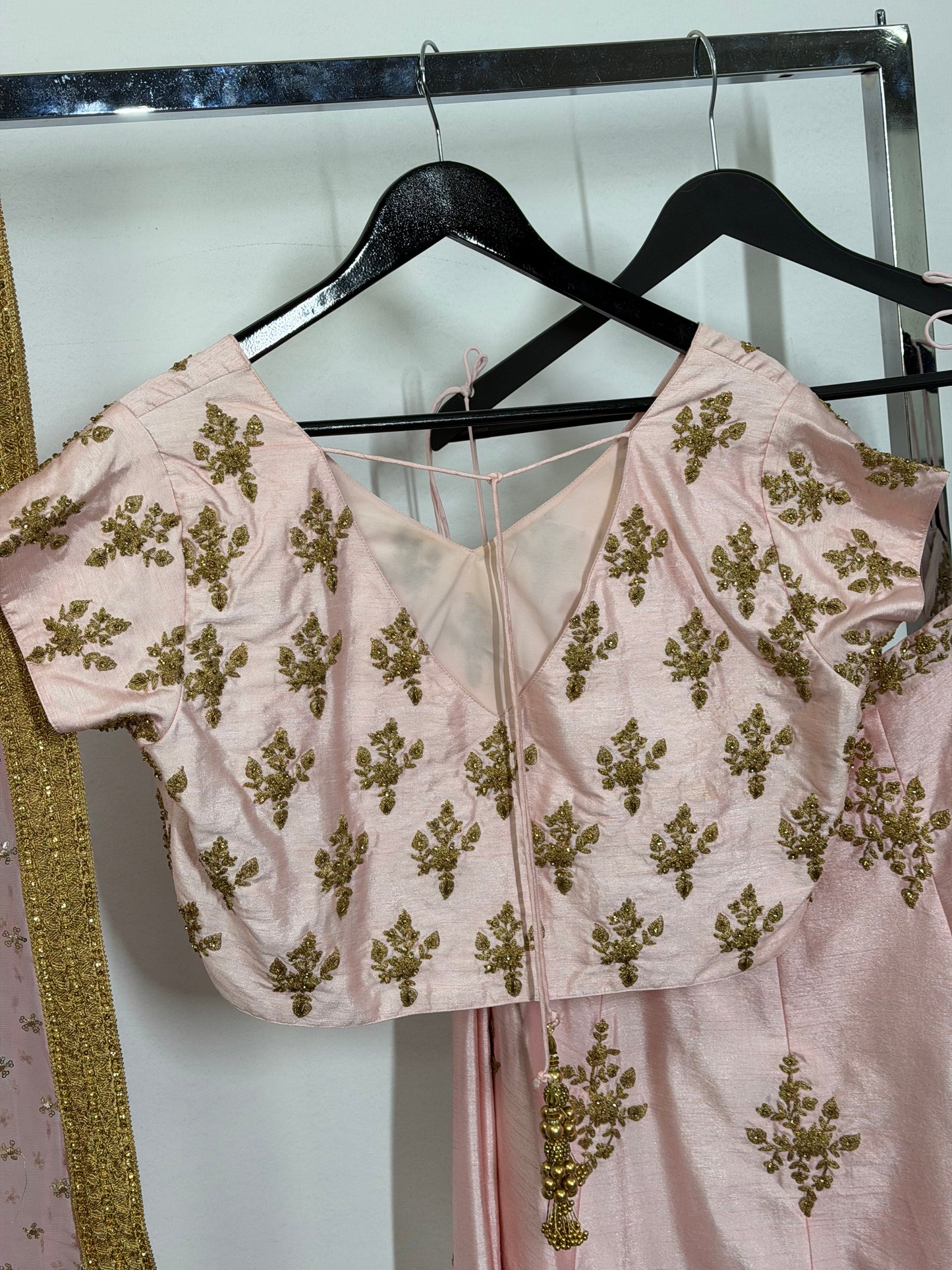 Blush Pink Silk Lehenga