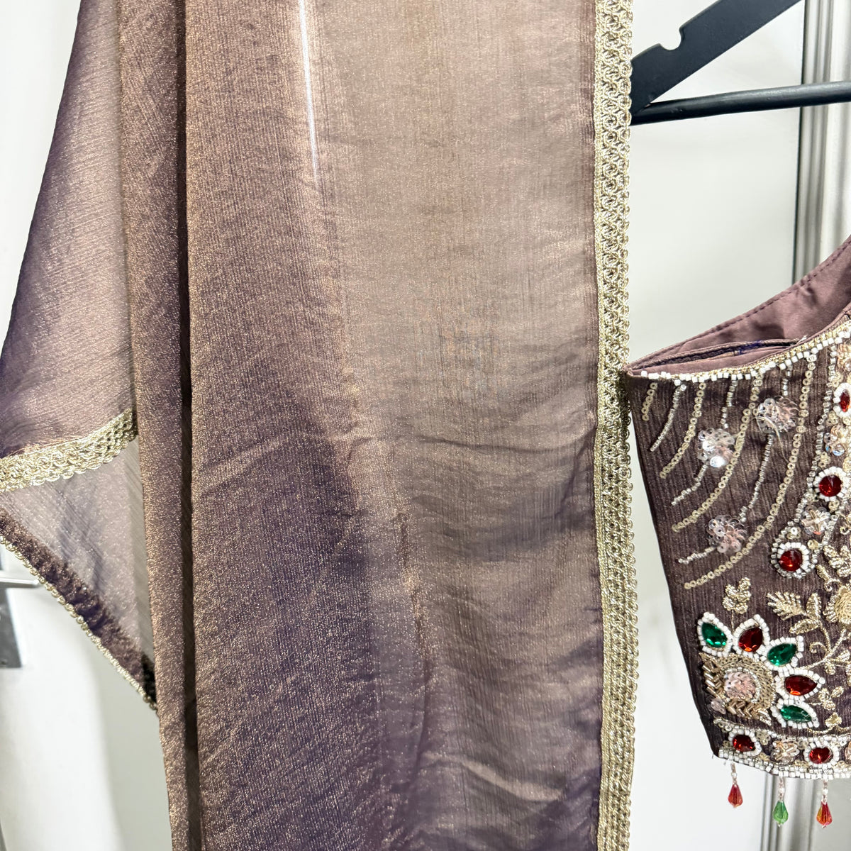 Amara Mauve Lehenga met Luxe Halter Blouse