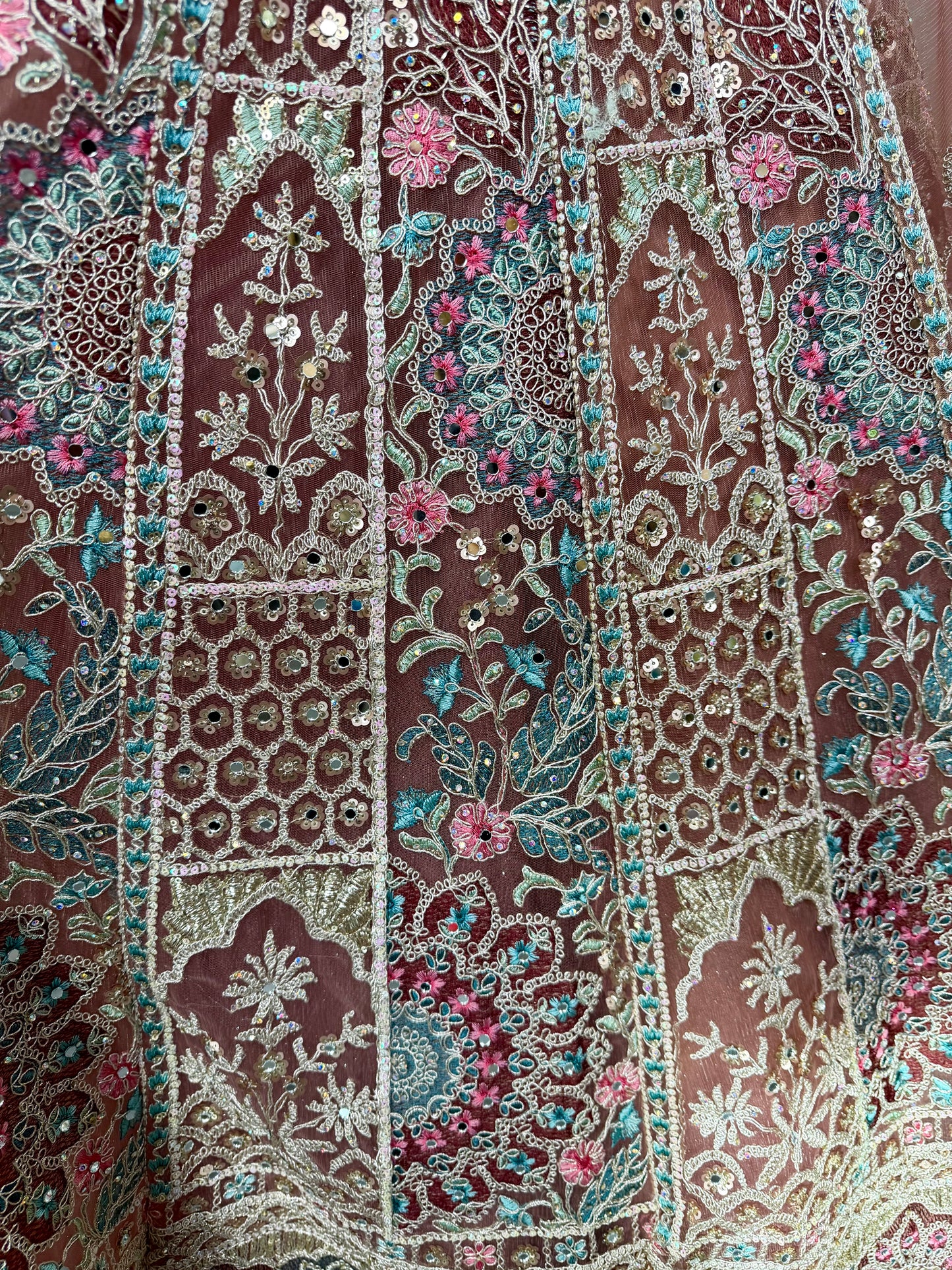 Blush Pink Hand-Embroidered Lehenga – Tailor Fit