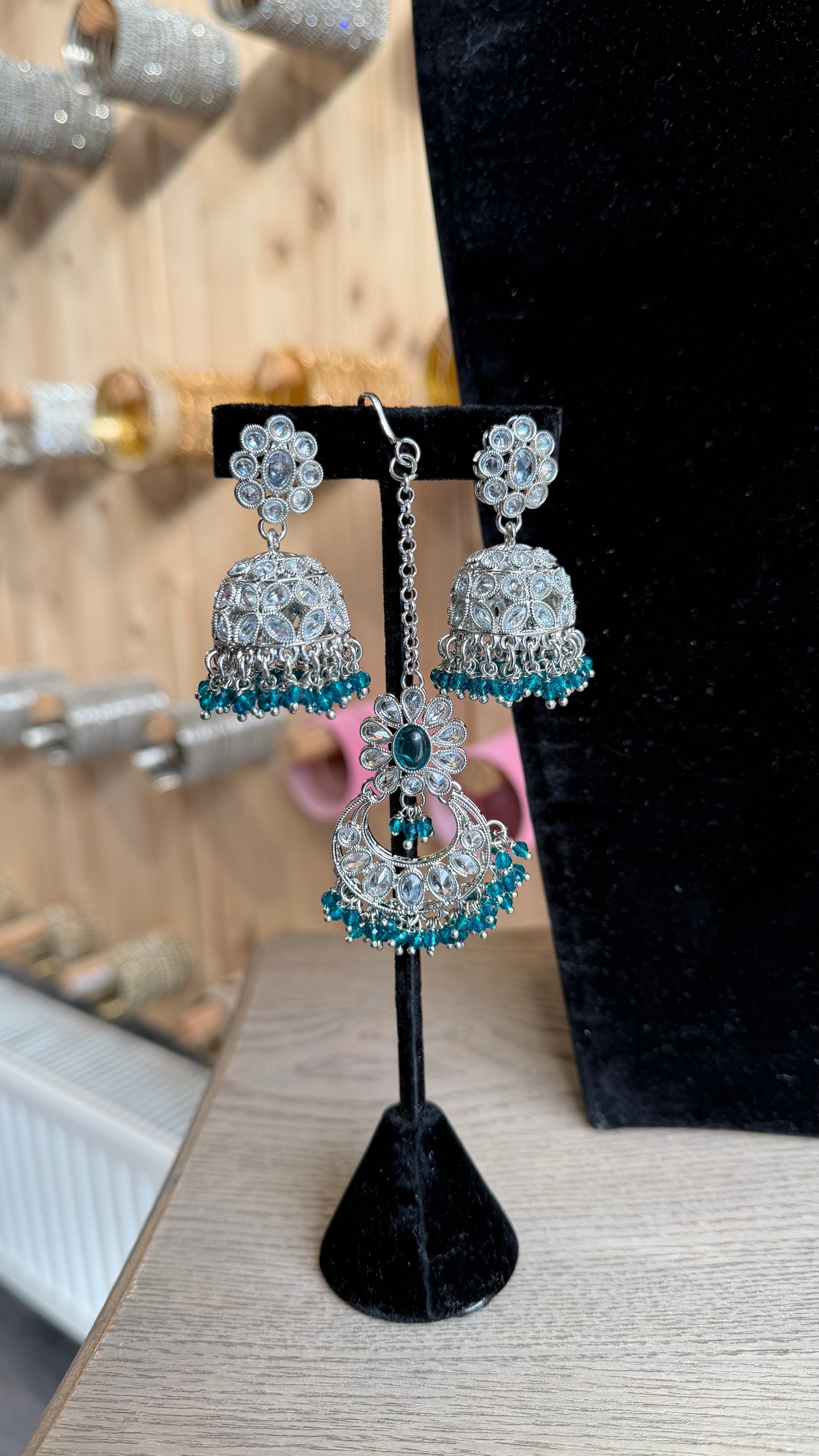 Indiase Choker Set met Jhumka Oorbellen – Elegante Feest Sieraden