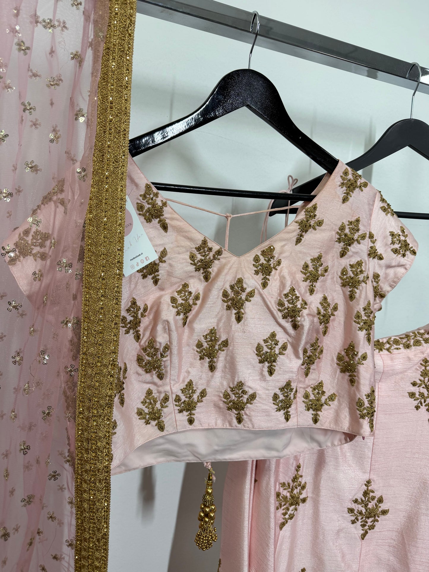 Blush Pink Silk Lehenga