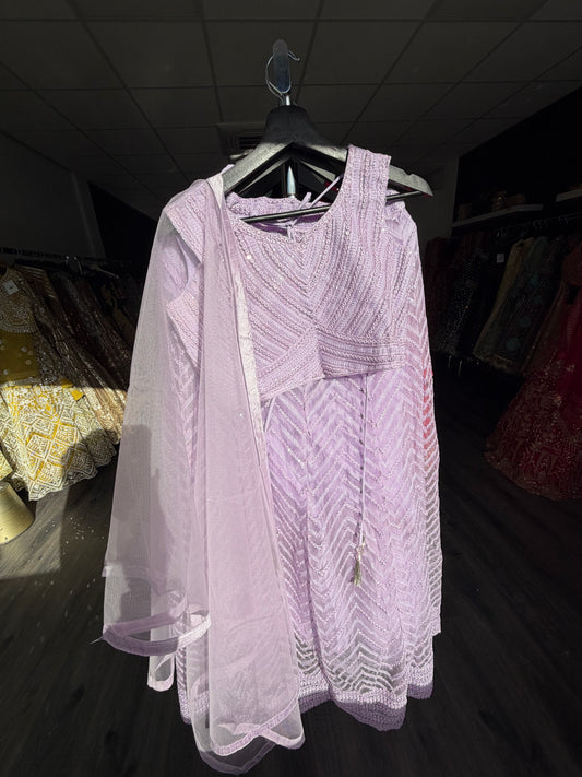 Lila Lehenga voor Meisjes – Traditionele Indiase Feestjurk