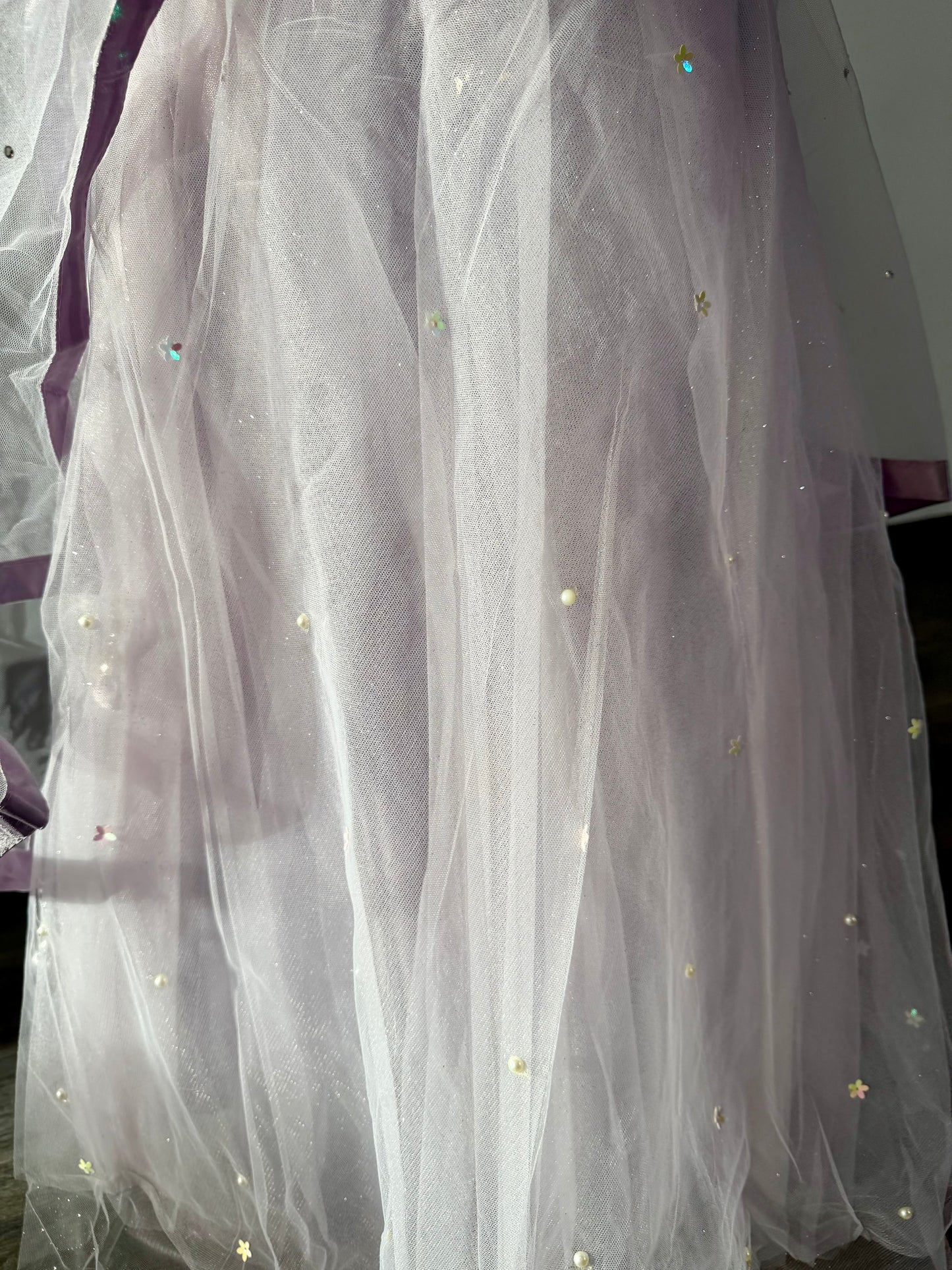 Lichtpaarse Lehenga met Steentjes