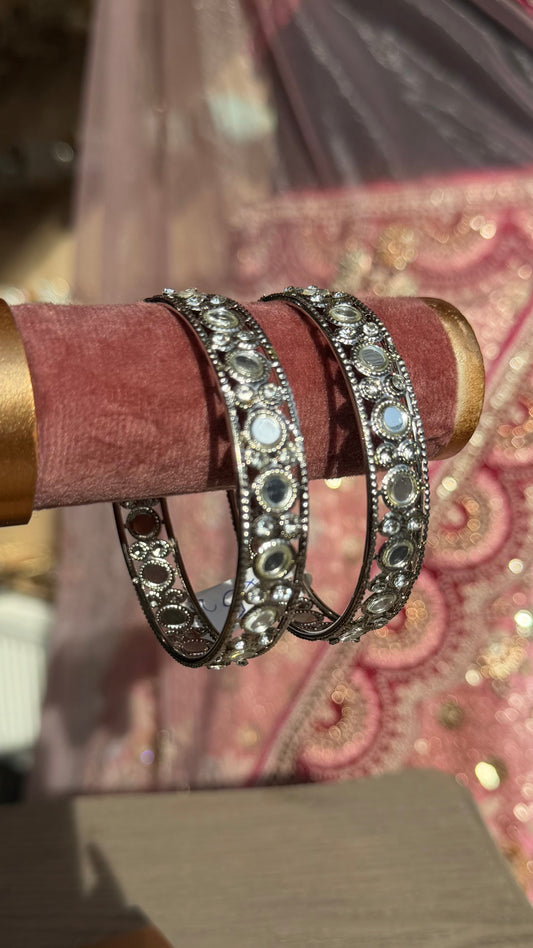 Vintage Mirror Bangle Set – Traditionele Indiase Armbanden (2 Stuks)