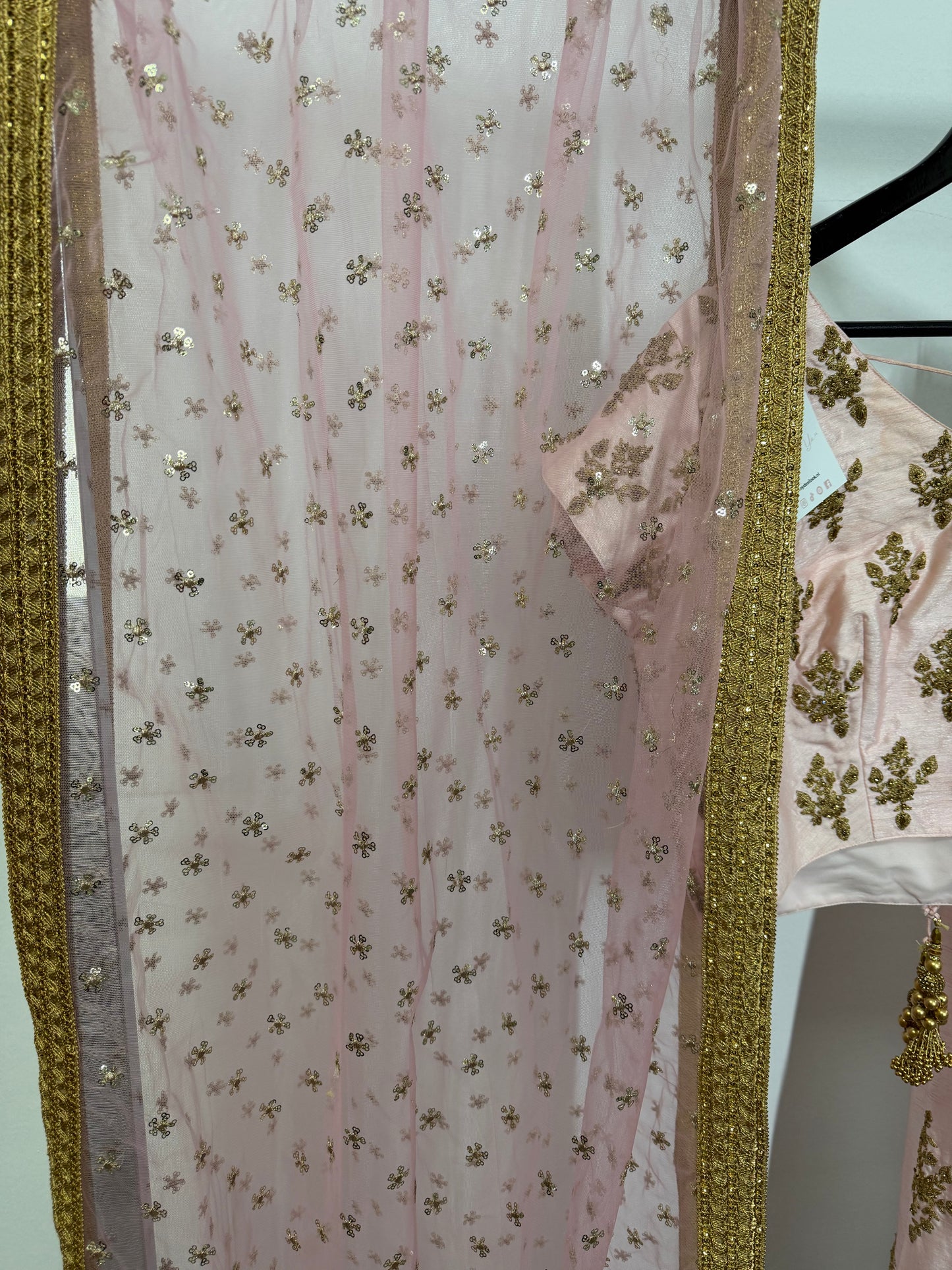 Blush Pink Silk Lehenga