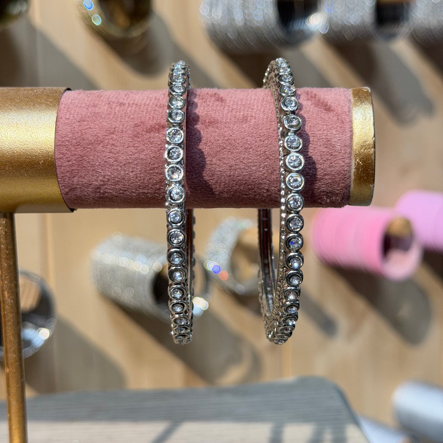 Zara Crystal Bangle zilver – Luxe Armband met Kristalstenen