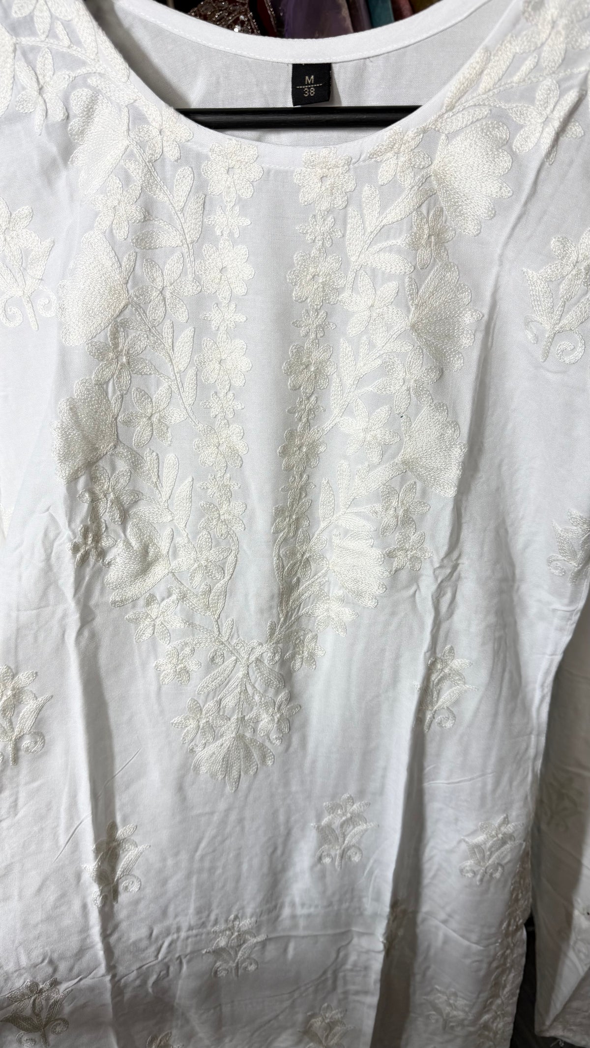Witte Kurti Set met Dupatta – Indiase Rouwkleding