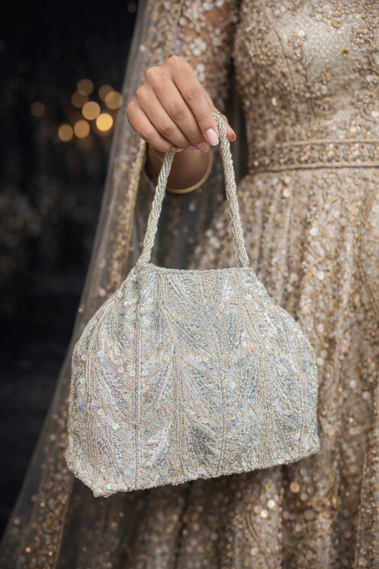 Zilveren Sequin Handtas