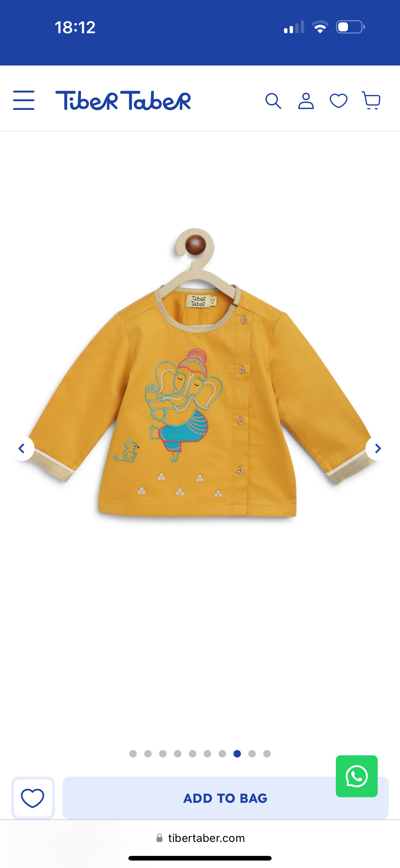 Gele kinderset met Ganesha borduursel – traditionele Indiase outfit jongens