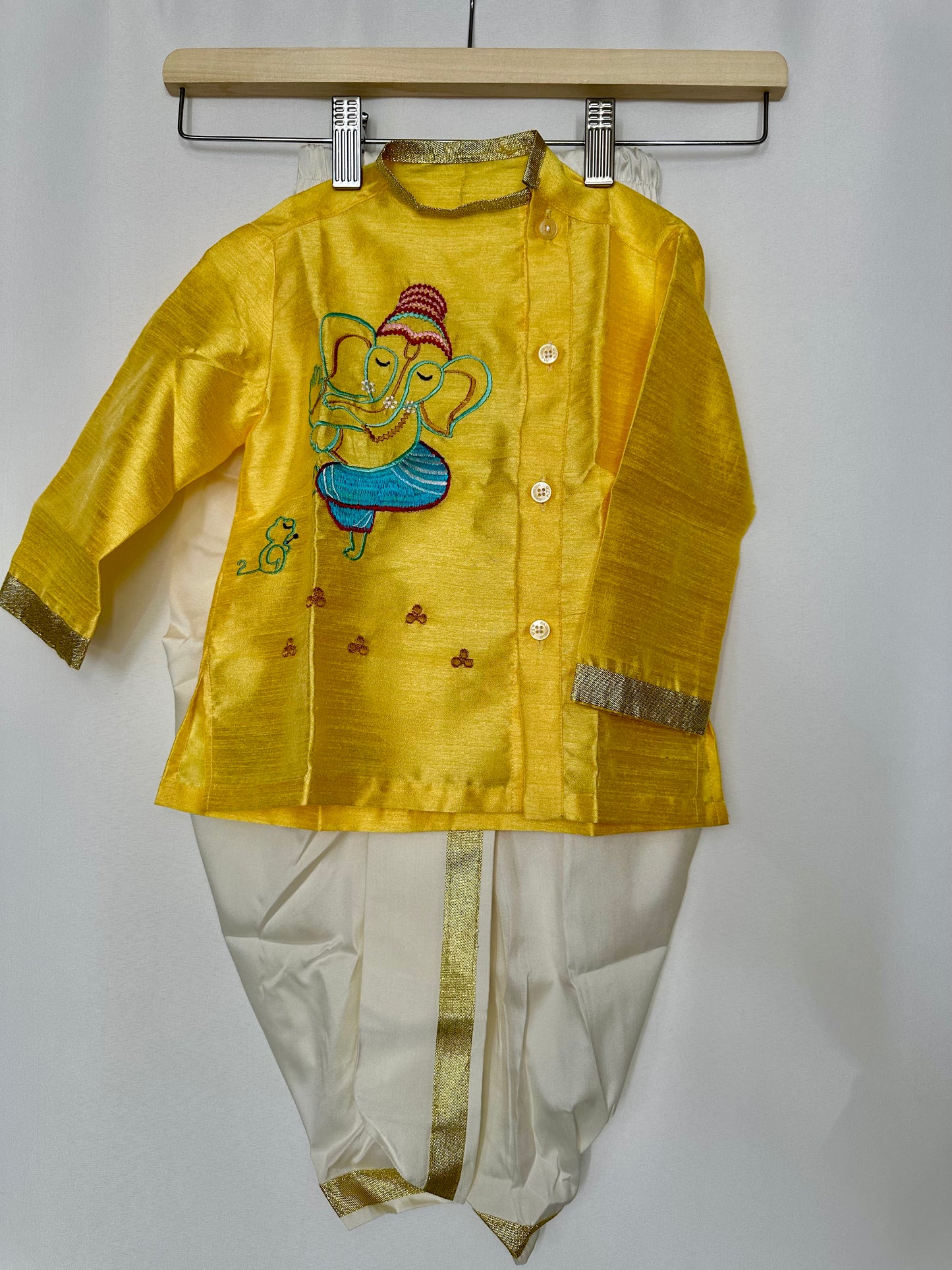 Ganesha dhoti set kids