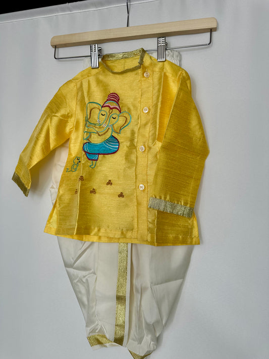 Ganesha dhoti set kids