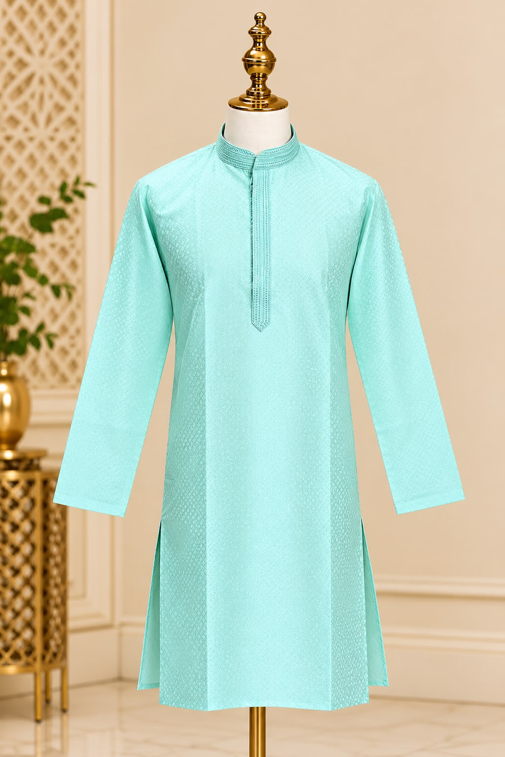 Mint Royale – Mintgroene Kurta Pajama Set Heren