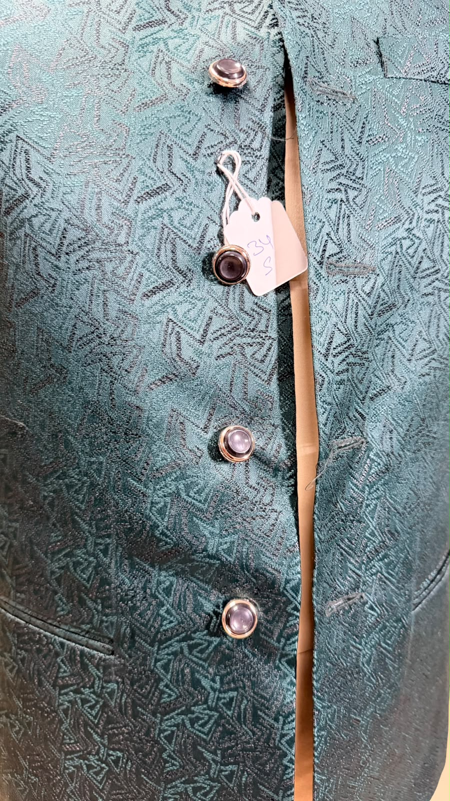 Royal – petrol groen Indiaas Gilet Heren | Nehru Jacket