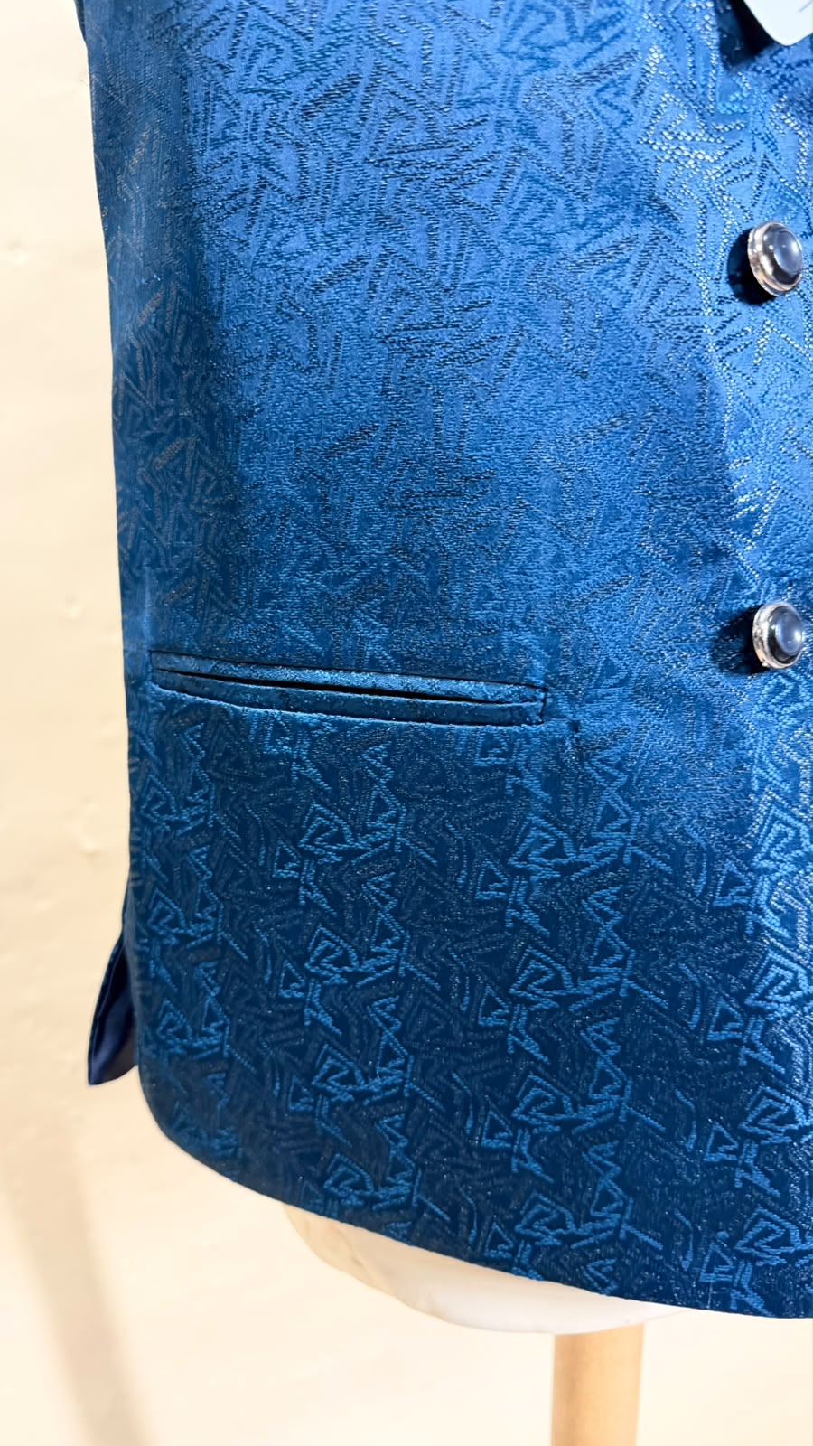 Teal – Petrolblauw Indiaas Gilet Heren | Nehru Jacket
